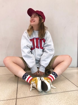 「CAL O LINE（キャルオーライン）のアイテム」を使った、リナリナ～さん（レディース・158cm）の秋コーディネート