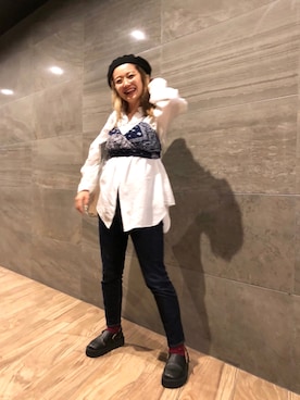 「D.M.G.（ドミンゴ）のアイテム」を使った、リナリナ～さん（レディース・158cm）の秋コーディネート