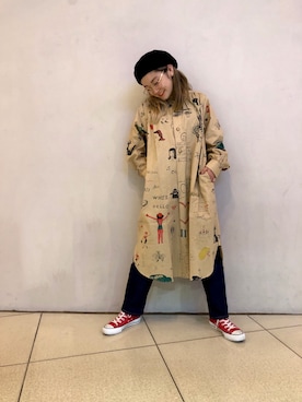 「D.M.G.（ドミンゴ）のアイテム（パンツ）」を使った、リナリナ～さん（レディース・158cm）の秋コーディネート