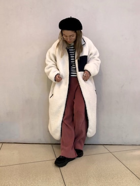 「MANASTASH（マナスタッシュ）のMANASTASH/マナスタッシュ　SNUG RELAX PANTS スナッグリラックスパンツ（その他パンツ）」を使った、リナリナ～さん（レディース・158cm）の秋コーディネート