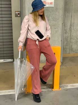 「MANASTASH（マナスタッシュ）のMANASTASH/マナスタッシュ　SNUG RELAX PANTS スナッグリラックスパンツ（その他パンツ）」を使った、リナリナ～さん（レディース・158cm）の秋コーディネート