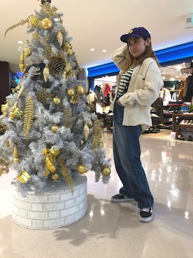 「CAL O LINE（キャルオーライン）のアイテム」を使った、リナリナ～さん（レディース・158cm）の秋コーディネート