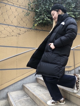 「BEAVER（ビーバー）のアイテム（帽子）」を使った、リナリナ～さん（レディース・158cm）の冬コーディネート