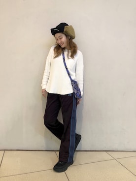 「BEAVER（ビーバー）のアイテム（アクセサリー）」を使った、リナリナ～さん（レディース・158cm）の冬コーディネート