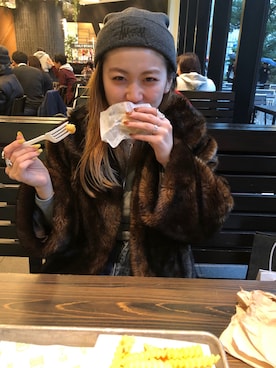 「BEAVER（ビーバー）のアイテム（リング）」を使った、リナリナ～さん（レディース・158cm）の冬コーディネート