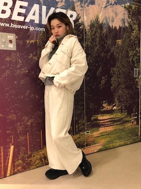 「URVIN（アービン）のアイテム」を使った、リナリナ～さん（レディース・158cm）の冬コーディネート