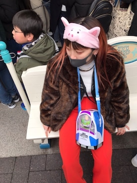 「BEAVER（ビーバー）のアイテム（リング）」を使った、リナリナ～さん（レディース・158cm）の冬コーディネート