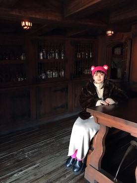 「BEAVER（ビーバー）のアイテム（アクセサリー）」を使った、リナリナ～さん（レディース・158cm）の冬コーディネート