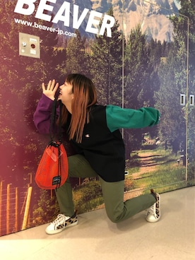 「D.M.G.（ドミンゴ）のアイテム」を使った、リナリナ～さん（レディース・158cm）の冬コーディネート