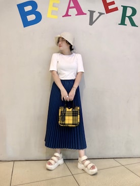 「URVIN（アービン）のアイテム」を使った、リナリナ～さん（レディース・158cm）の夏コーディネート