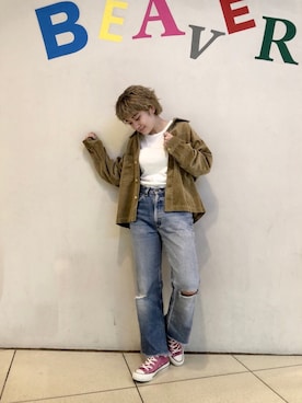 「コンバース オールスター」｜リナリナ～さん（レディース・158cm）の秋コーディネート