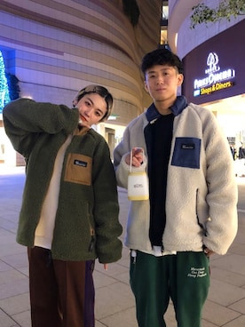 「MANASTASH（マナスタッシュ）のアイテム（ブルゾン）」を使った、リナリナ～さん（レディース・158cm）の秋コーディネート