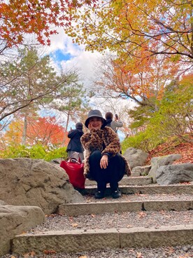 「BEAVER（ビーバー）のアイテム（リング）」を使った、リナリナ～さん（レディース・158cm）の冬コーディネート