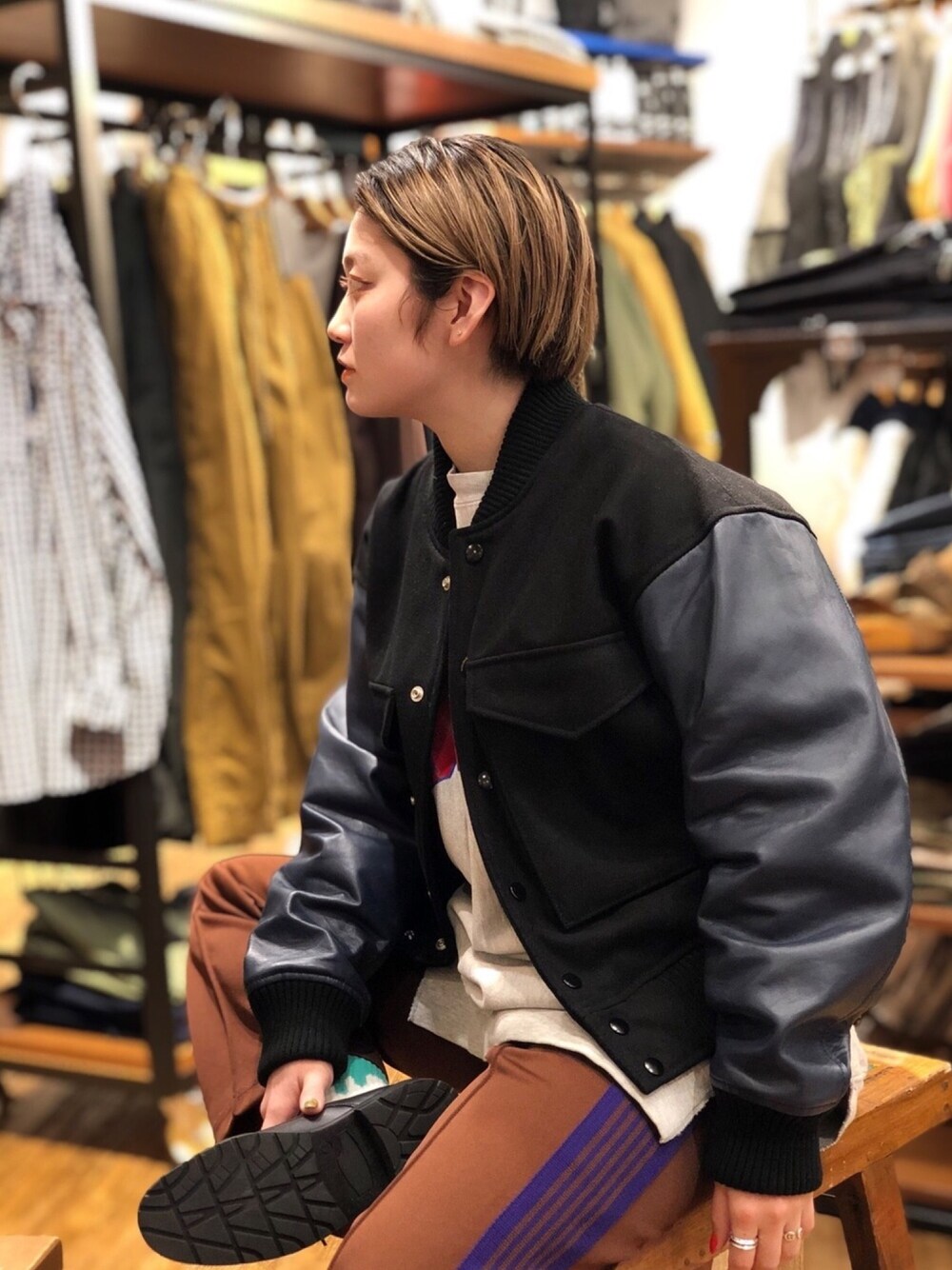 スクーカム　Bshop　スタジャン　34size Made in USA】Bshop別注 SKOOKUM スクーカム スタジャン