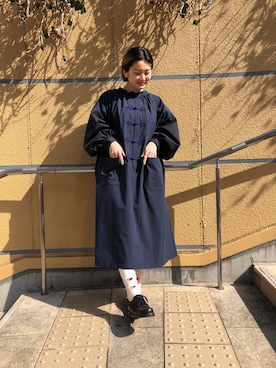 「BEAVER（ビーバー）のアイテム（リング）」を使った、リナリナ～さん（レディース・158cm）の冬コーディネート