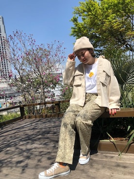 「MANASTASH」｜「アイテム（その他）」を使った、リナリナ～さん（レディース・158cm）の春コーディネート