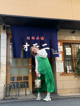 「BEAVER（ビーバー）のアイテム（リング）」を使った、リナリナ～さん（レディース・158cm）の春コーディネート