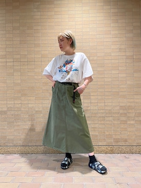 「AlexanderLeeChang（アレキサンダーリーチャン）のアイテム（シューズ）」を使った、リナリナ～さん（レディース・158cm）の春コーディネート