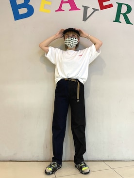 「AlexanderLeeChang（アレキサンダーリーチャン）のアイテム（シューズ）」を使った、リナリナ～さん（レディース・158cm）の夏コーディネート