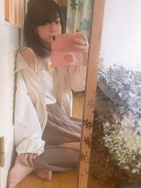 「Honeys（ハニーズ）のアイテム（マウンテンパーカー）」を使った、負け猫さん（レディース・156cm）の夏コーディネート