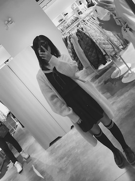 「H&M（エイチ・アンド・エム）のアイテム（ピーコート）」を使った、对迟_さん（レディース・161cm）の春コーディネート