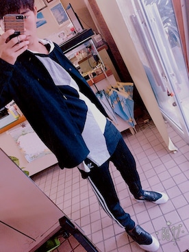 「URBAN RESEARCH（アーバンリサーチ）のアイテム（ノーカラージャケット）」を使った、まよマヨさん（メンズ・170cm）の秋コーディネート
