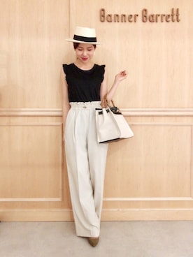 「モノトーン」｜RINAさん（レディース・158cm）の春コーディネート