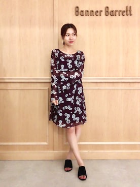 「Banner Barrett（バナーバレット）のアイテム（ワンピース/ドレス）」を使った、RINAさん（レディース・158cm）の夏コーディネート
