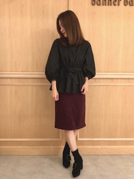 「Banner Barrett（バナーバレット）のアイテム（ブーツ）」を使った、RINAさん（レディース・158cm）の夏コーディネート