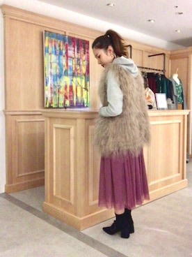 「Banner Barrett（バナーバレット）のアイテム（その他アウター）」を使った、RINAさん（レディース・158cm）の秋コーディネート