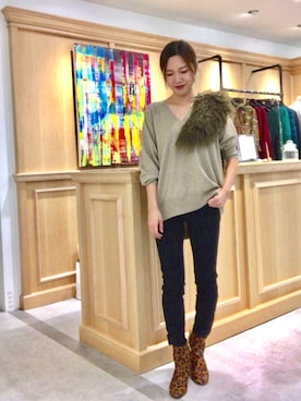 「Banner Barrett（バナーバレット）のアイテム（ブーツ）」を使った、RINAさん（レディース・158cm）の秋コーディネート