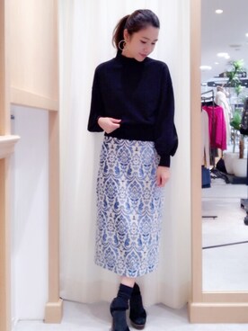 「Banner Barrett（バナーバレット）のアイテム（スウェット）」を使った、RINAさん（レディース・158cm）の秋コーディネート