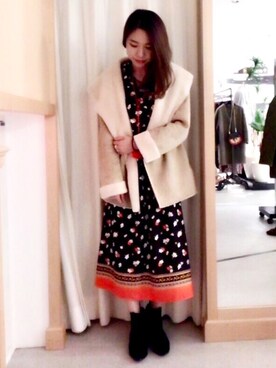 「フォークロア」｜「アイテム（ジャケット/アウター）」を使った、RINAさん（レディース・158cm）の秋コーディネート