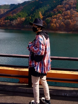 「greg lauren」｜「アイテム（帽子）」を使った、MSFMさん（メンズ・177cm）の秋コーディネート