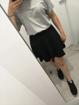 「5（ファイブ）のアイテム（スカート）」を使った、燕さん（レディース・163cm）の夏コーディネート