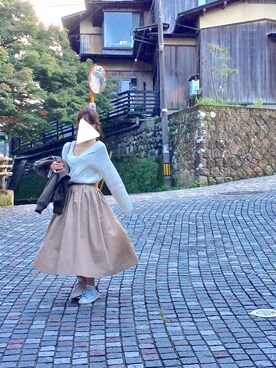 「PLST（プラステ）のアイテム（MA-1）」を使った、naaaaaaさん（レディース・152cm）の秋コーディネート