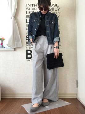「ワイドパンツ×パンプス」｜p.birdさん（レディース・160cm）の冬コーディネート