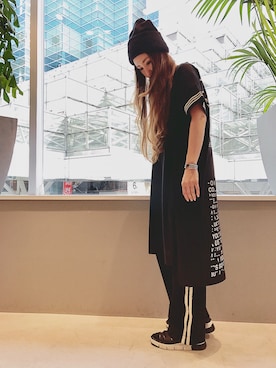 「Y-3（ワイスリー）のアイテム（ワンピース/ドレス）」を使った、kazuyoさん（レディース・165cm）の夏コーディネート