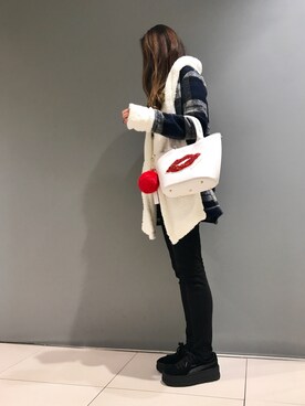 「stud.（スタッド）のアイテム（カーディガン/ボレロ）」を使った、kazuyoさん（レディース・165cm）の秋コーディネート