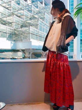 「KMRii（ケムリ）のアイテム（ジャケット/アウター）」を使った、kazuyoさん（レディース・165cm）の春コーディネート