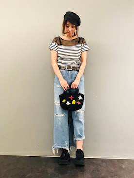 「stud.（スタッド）のアイテム（バッグ）」を使った、kazuyoさん（レディース・165cm）の春コーディネート