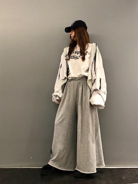 「Haculla（ハキュラ）のアイテム」を使った、kazuyoさん（レディース・165cm）の夏コーディネート