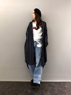 「stud.（スタッド）のアイテム（トップス）」を使った、kazuyoさん（レディース・165cm）の秋コーディネート