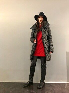「ISAMU KATAYAMA BACKLASH（イサムカタヤマバックラッシュ）のアイテム（ジャケット/アウター）」を使った、kazuyoさん（レディース・165cm）の秋コーディネート