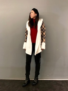 「stud.（スタッド）のアイテム（カーディガン/ボレロ）」を使った、kazuyoさん（レディース・165cm）の秋コーディネート