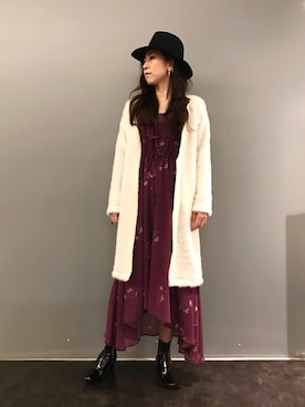 「stud.（スタッド）のアイテム（カーディガン/ボレロ）」を使った、kazuyoさん（レディース・165cm）の秋コーディネート