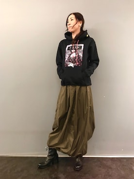 「stud.（スタッド）のアイテム（パーカー）」を使った、kazuyoさん（レディース・165cm）の秋コーディネート