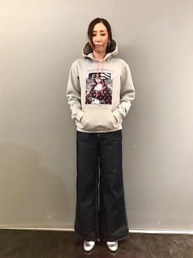 「stud.（スタッド）のアイテム（パーカー）」を使った、kazuyoさん（レディース・165cm）の秋コーディネート