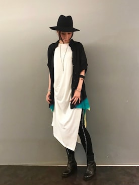 「KMRii（ケムリ）のアイテム（ワンピース/ドレス）」を使った、kazuyoさん（レディース・165cm）の冬コーディネート