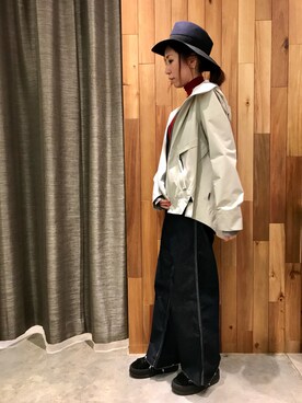 「HERNO（ヘルノ）のアイテム」を使った、kazuyoさん（レディース・165cm）の冬コーディネート